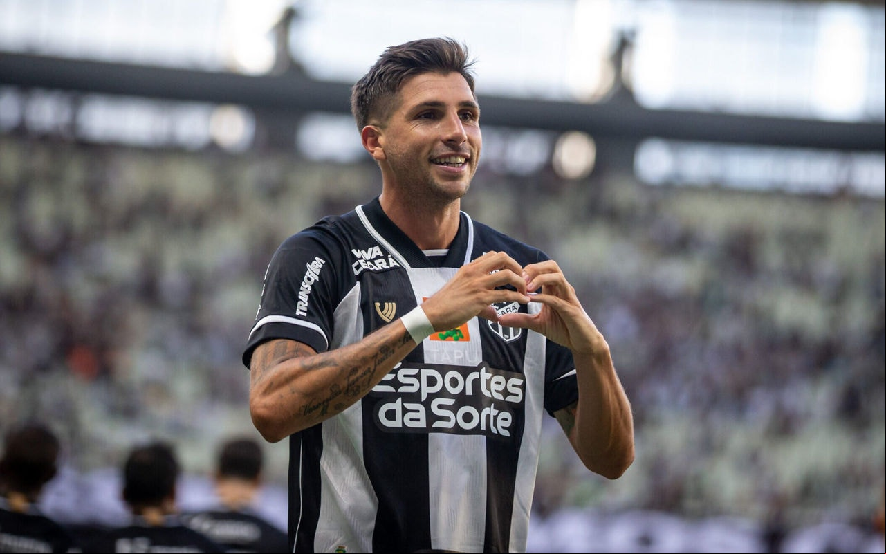 Lucas Mugni celebra gol na partida entre Ceará e Sport, pelo Brasileirão (Foto: Stephan Eilert/Ceará SC)