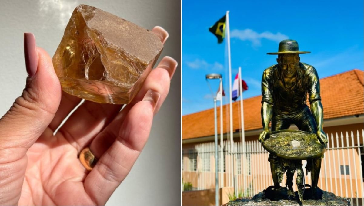 Diamante foi encontrado nas águas do Rio Douradinho 