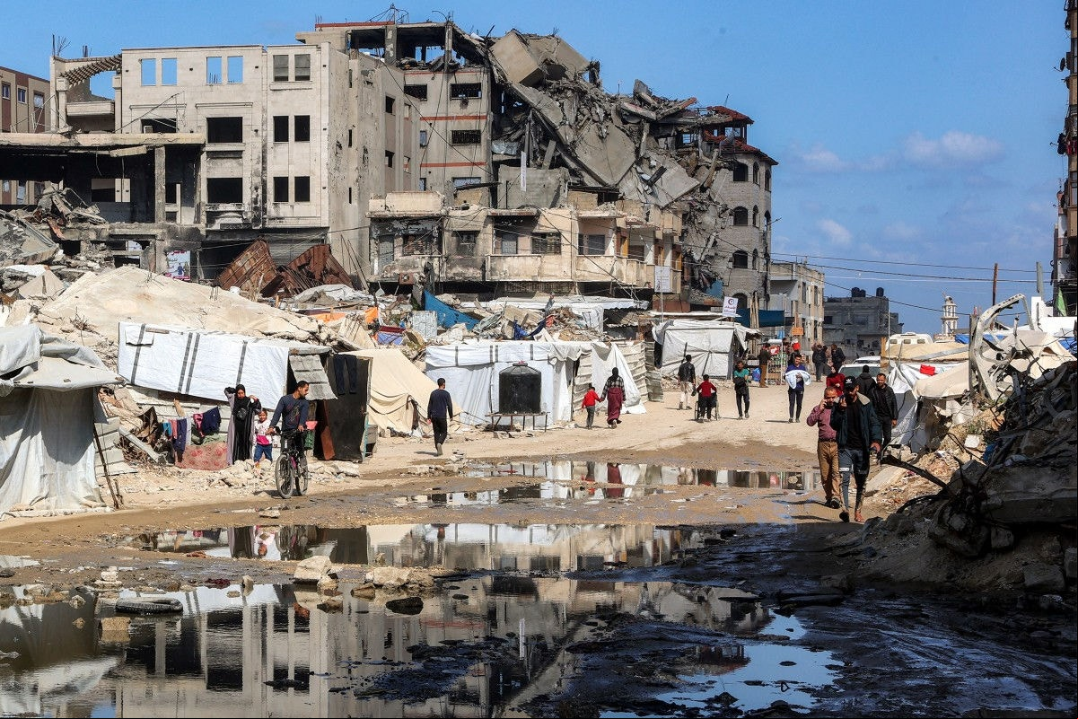 Faixa de Gaza está praticamente toda destruída