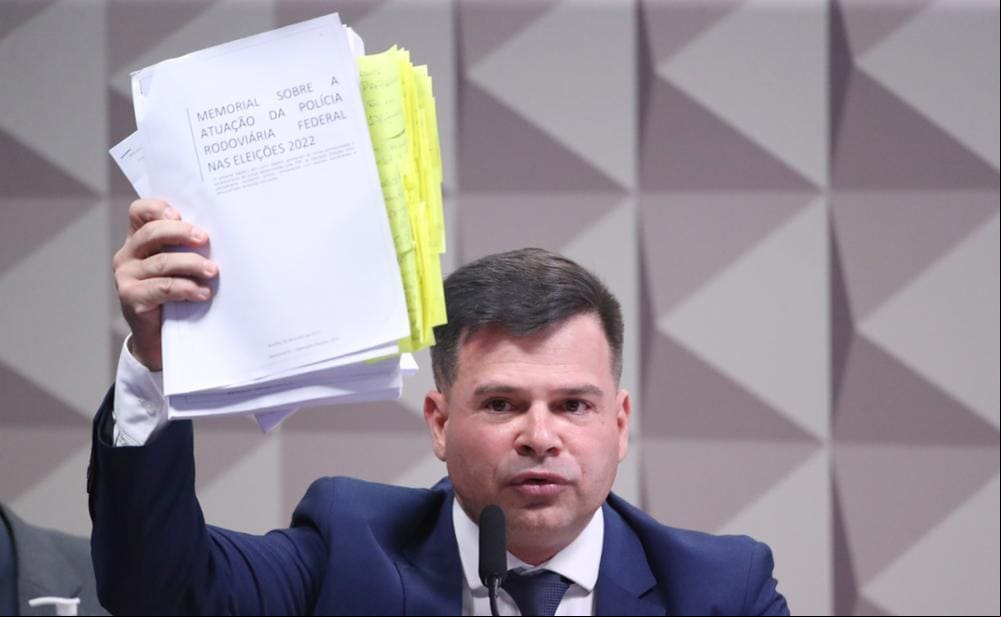 Ex-diretor geral da Polícia Rodoviária Federal (PRF) Silvinei Vasques, durante depoimento na MI do 8 de janeiro